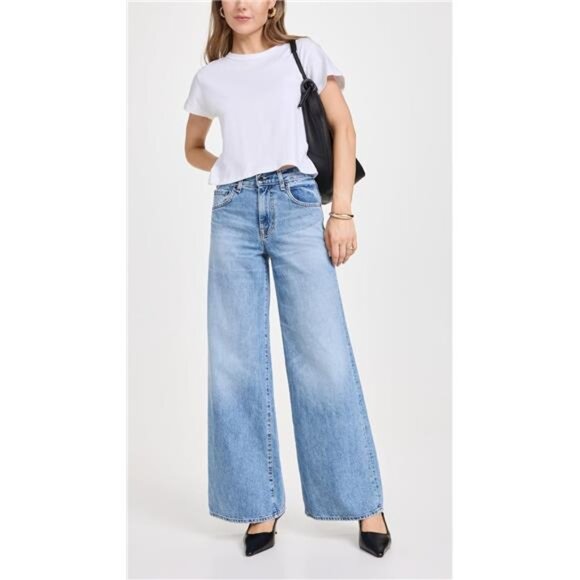 ASKK NY Atomic Blondie Wide Leg Jeans High Wide Leg West Village Girl Off Duty - Picture 5 of 7